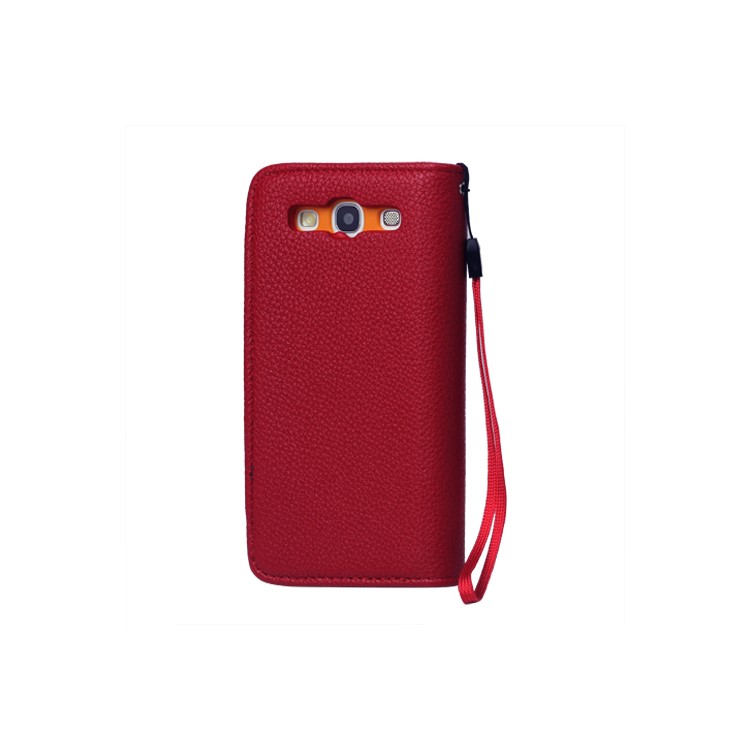 Lychee Leather Wallet Case for Samsung Galaxy S 3 / III I9300 I747 L710 T999 I535 R530