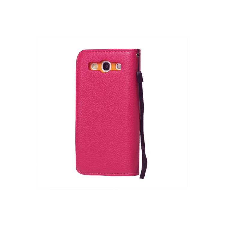 Lychee Leather Wallet Case for Samsung Galaxy S 3 / III I9300 I747 L710 T999 I535 R530