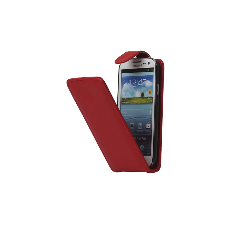 Leather Flip Case Cover for Samsung Galaxy S 3 / III I9300 I747 L710 T999 I535 R530 - Red