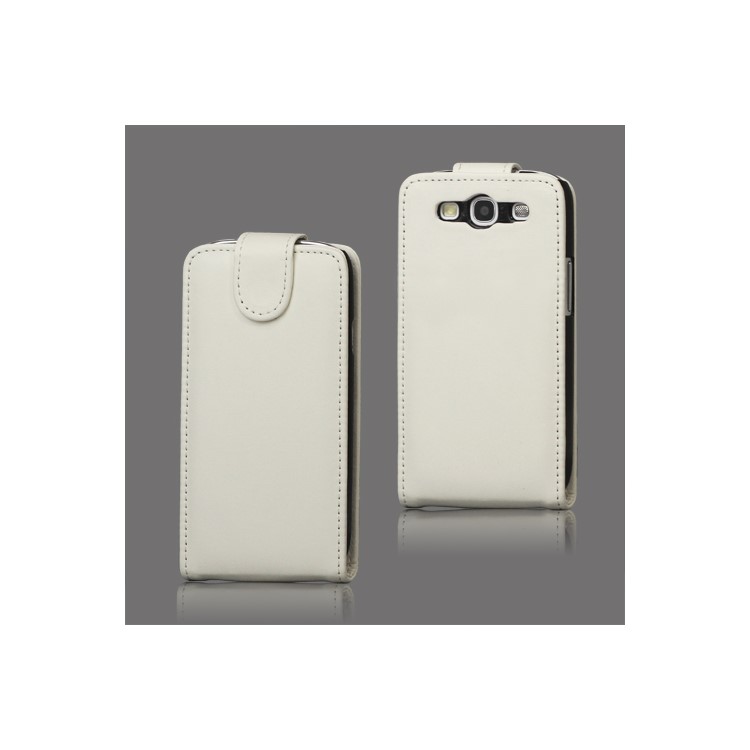 Leather Flip Case Cover for Samsung Galaxy S 3 / III I9300 I747 L710 T999 I535 R530 - White