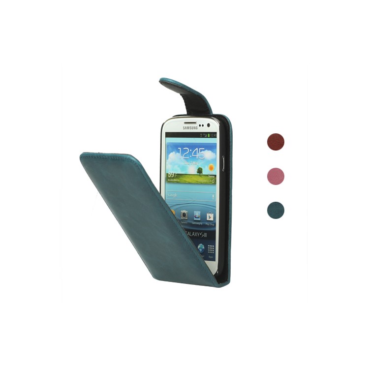 Glossy Leather Flip Case for Samsung Galaxy S 3 / III I9300 I747 L710 T999 I535 R530