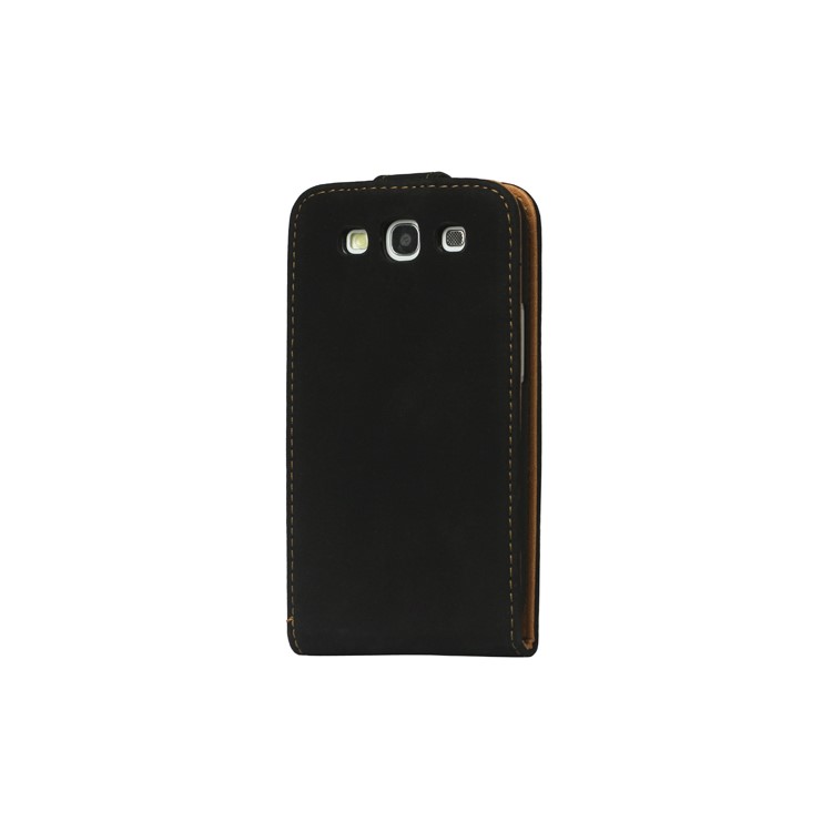Antique Leather Flip Case for Samsung Galaxy S 3 / III I9300 I747 L710 T999 I535 R530 - Black