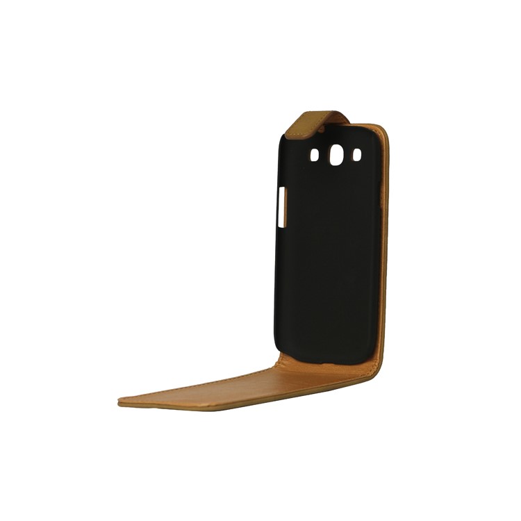 Antique Leather Flip Case for Samsung Galaxy S 3 / III I9300 I747 L710 T999 I535 R530 - Brown Beige
