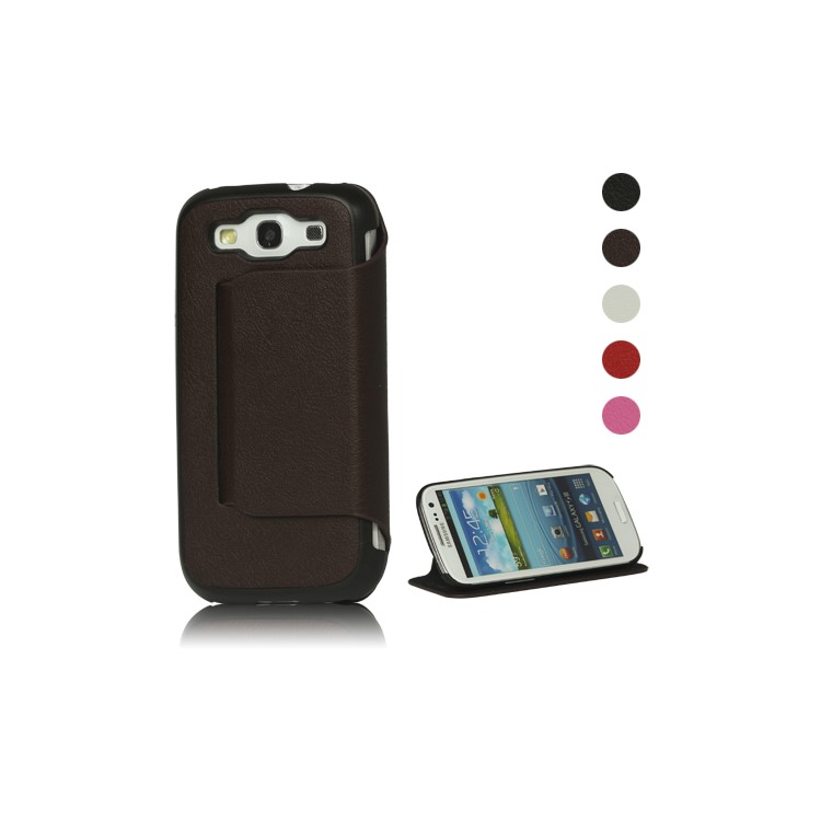 Stylish Leather Stand Case for Samsung Galaxy S 3 / III I9300 I747 L710 T999 I535 R530