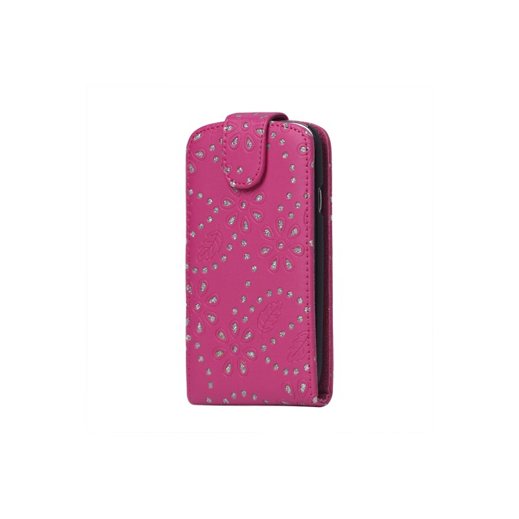 Glittery Powder PU Leather Flip Case for Samsung Galaxy S 3 / III I9300 I747 L710 T999 I535 R530 - Rose