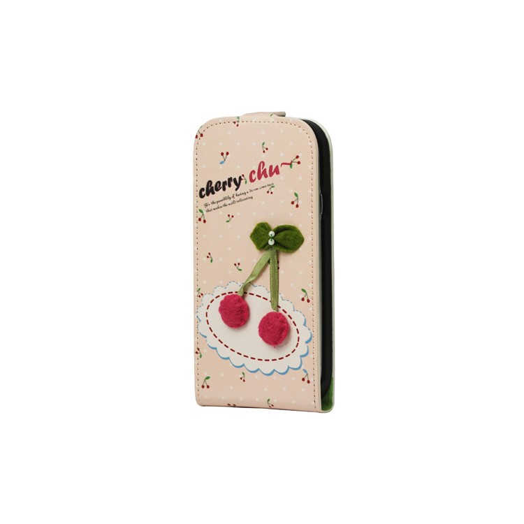 Cherry Magnetic Leather Case Cover for Samsung Galaxy S 3 / III I9300 I747 L710 T999 I535 R530