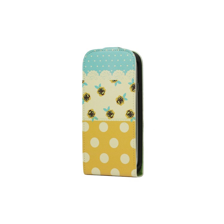 Flowers Polka Dot Samsung Galaxy S 3 / III I9300 I747 L710 T999 I535 R530 Magnetic Leather Case