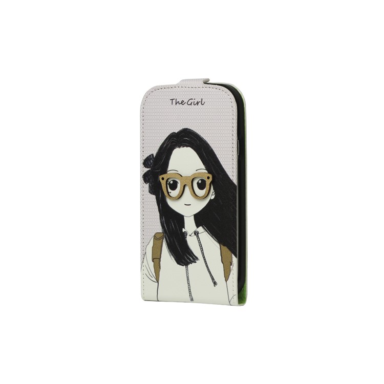 Pretty Girl PU Leather Flip Case Cover for Samsung Galaxy S 3 / III I9300 I747 L710 T999 I535 R530