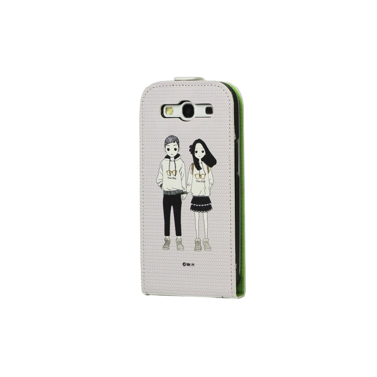 Pretty Girl PU Leather Flip Case Cover for Samsung Galaxy S 3 / III I9300 I747 L710 T999 I535 R530