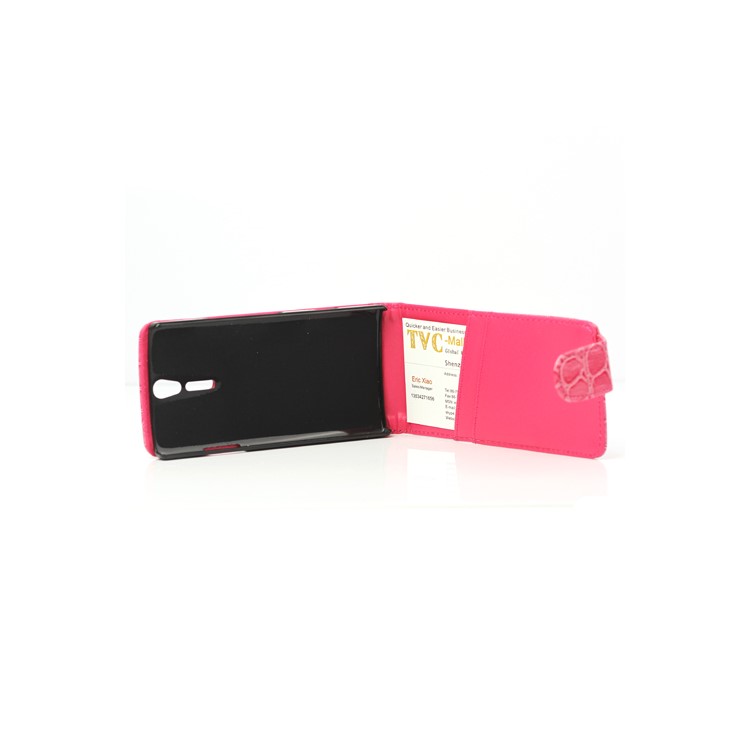 Crocodile Leather Flip Case for Sony Xperia S LT26i LT26a / Nozomi - Rose