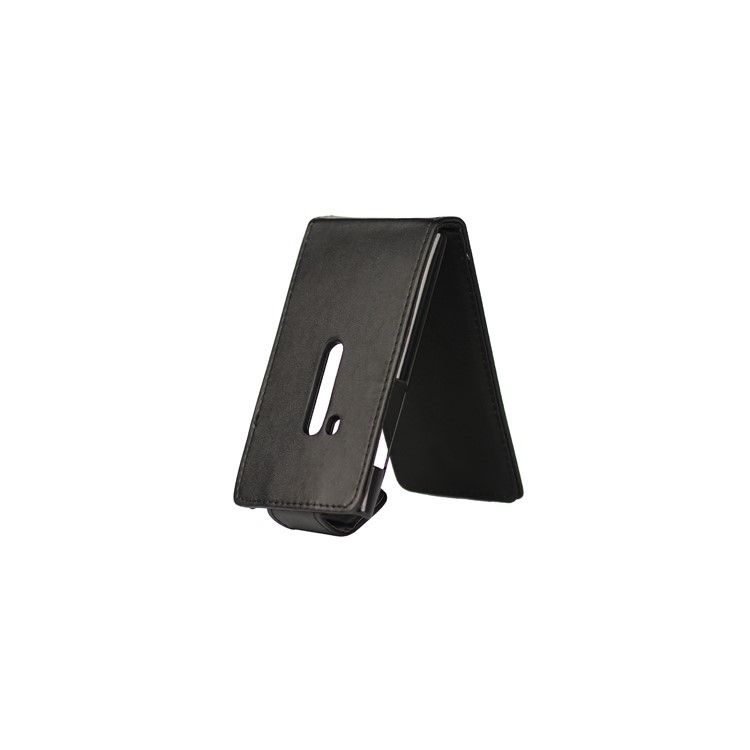 Vertical Leather Case with Magnetic Flip for Nokia N9 - Black