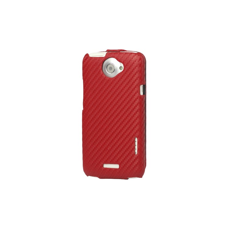 Carbon Fiber Leather Case for HTC One X S720e / One XL / One X Plus