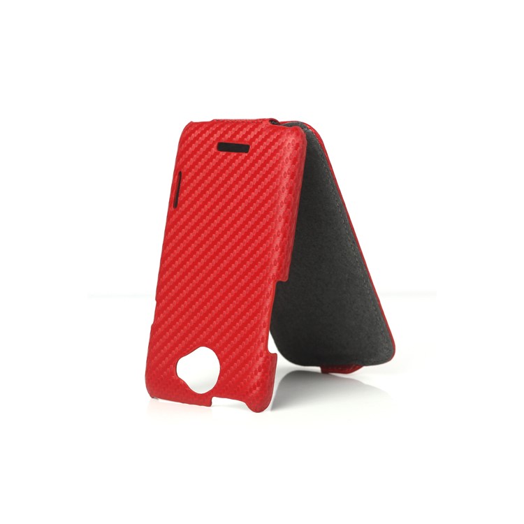 Carbon Fiber Leather Case for HTC One X S720e / One XL / One X Plus
