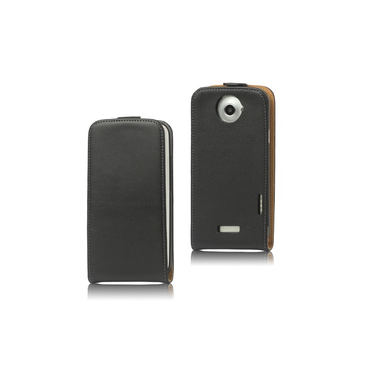 Premium Vertical Genuine Split Leather Case for HTC One X S720e / One XL / One X Plus