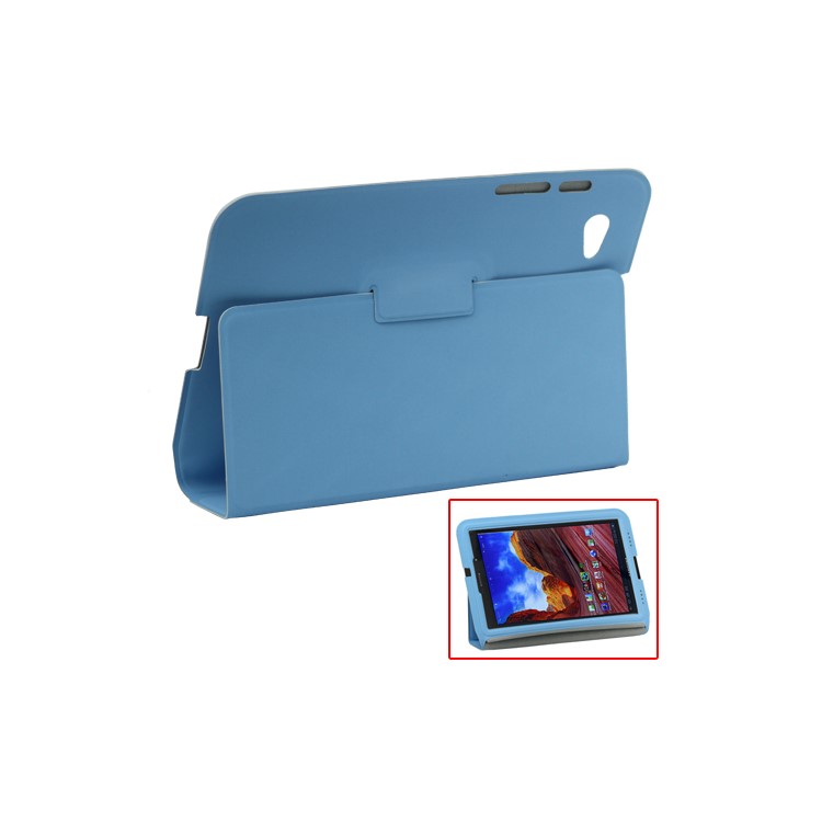 Ultra Slim Stand Leather Case for Samsung Galaxy Tab 7.7 P6800 P6810 - Light Blue