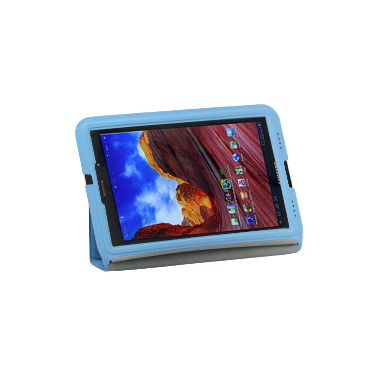 Ultra Slim Stand Leather Case for Samsung Galaxy Tab 7.7 P6800 P6810 - Light Blue