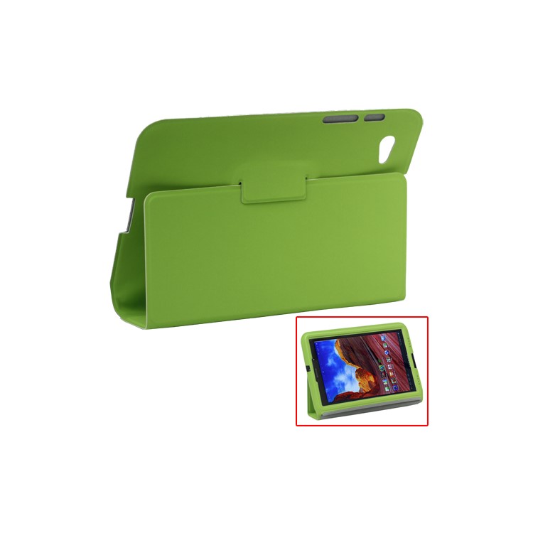 Ultra Slim Stand Leather Case for Samsung Galaxy Tab 7.7 P6800 P6810 - Green