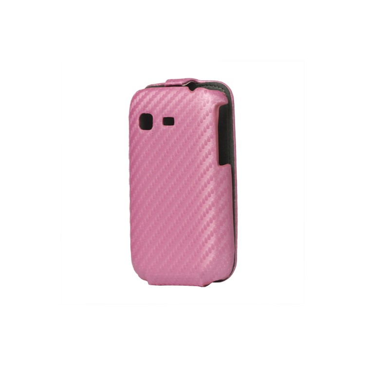 Carbon Fiber Leather Case Cover for Samsung Galaxy Pocket S5300