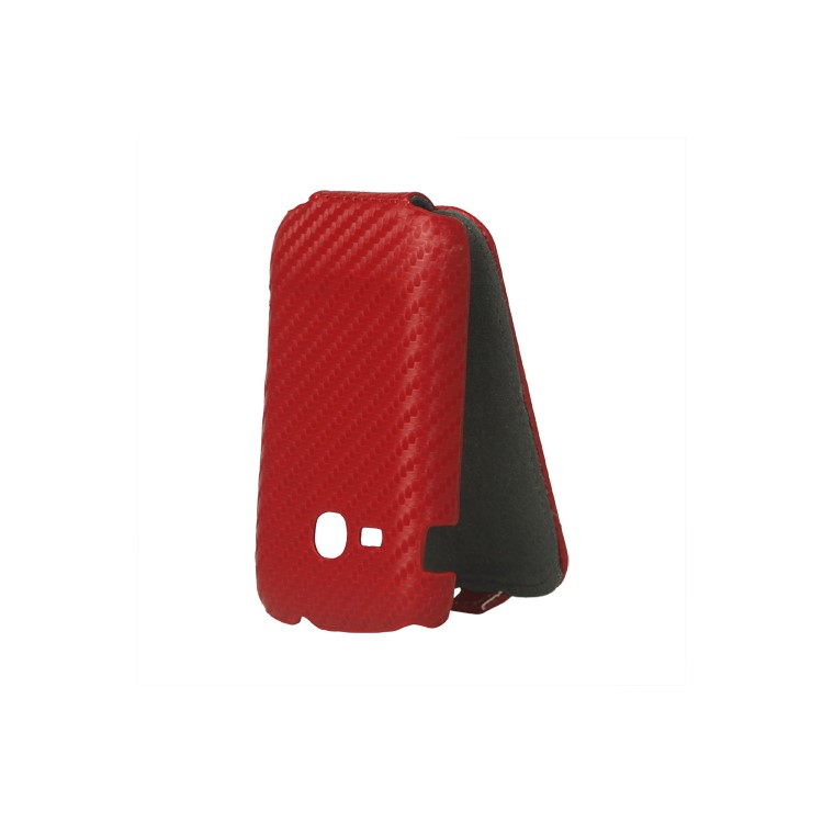 Carbon Fiber Leather Skin Case for Samsung Galaxy Mini 2 S6500