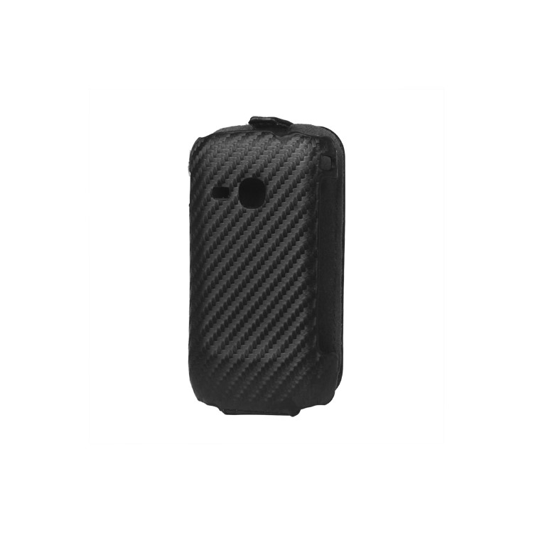 Carbon Fiber Leather Skin Case for Samsung Galaxy Mini 2 S6500