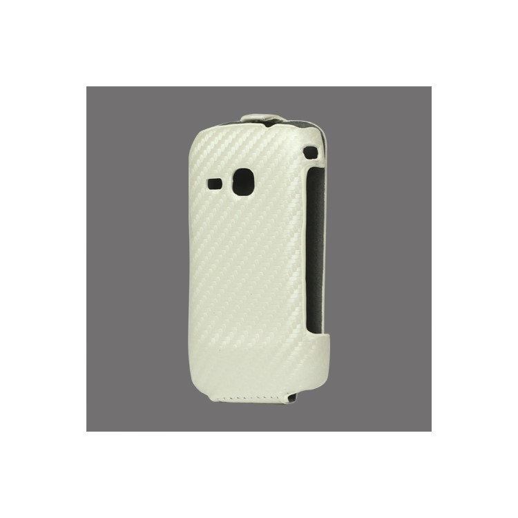 Carbon Fiber Leather Skin Case for Samsung Galaxy Mini 2 S6500