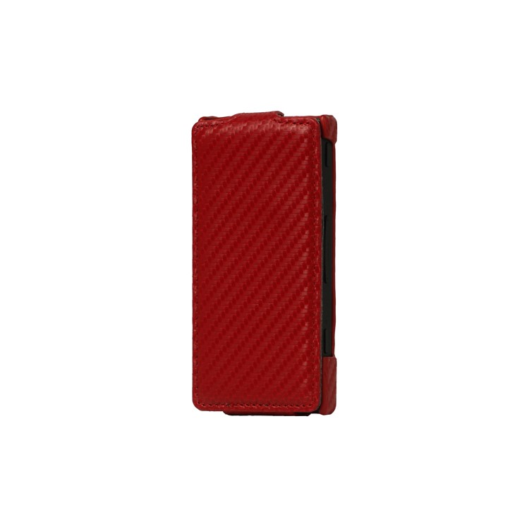 Carbon Fiber Leather Case for Sony Xperia U ST25a / ST25i Kumquat