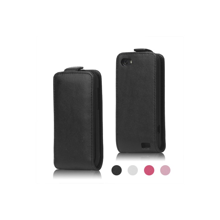 Real Cow Leather Flip Cover Case for HTC One V T320e