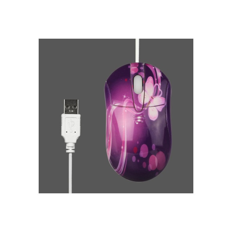 Purple USB Optical Mouse for PC Laptop