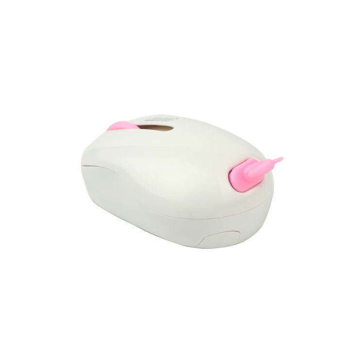 USB Wireless Mouse Mice with USB Receiver 2.4GHz for PC Laptop Desktop - Pink / White