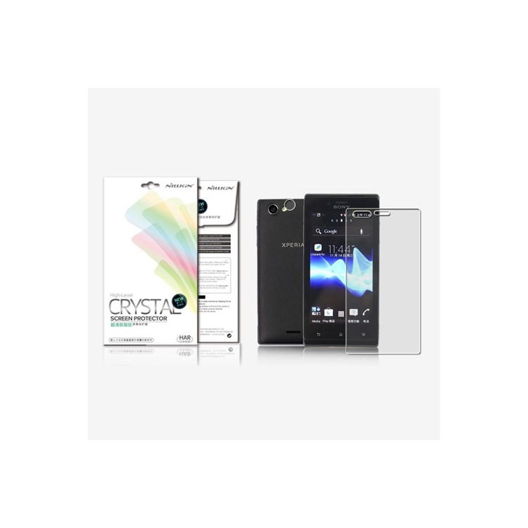 Nillkin Crystal Clear Anti-Fingerprint Protective Film for Sony Xperia J ST26i ST26a (Suite Edition)