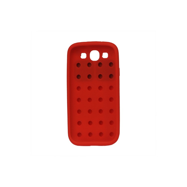 Building Block Silicone Case Cover for Samsung Galaxy S 3 / III I9300 I747 L710 T999 I535 R530 - Red