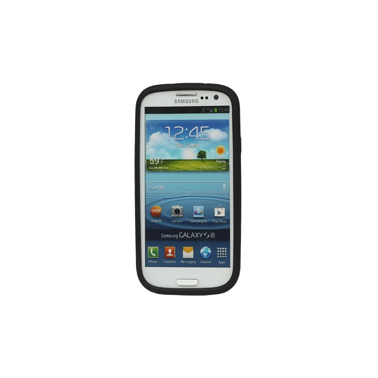 Building Block Silicone Case Cover for Samsung Galaxy S 3 / III I9300 I747 L710 T999 I535 R530 - Black