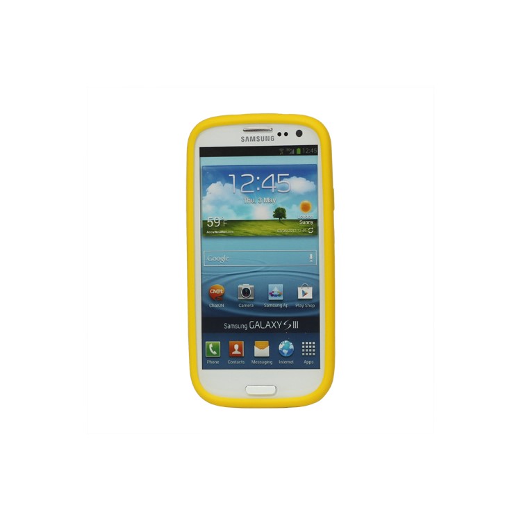 Building Block Silicone Case Cover for Samsung Galaxy S 3 / III I9300 I747 L710 T999 I535 R530 - Yellow