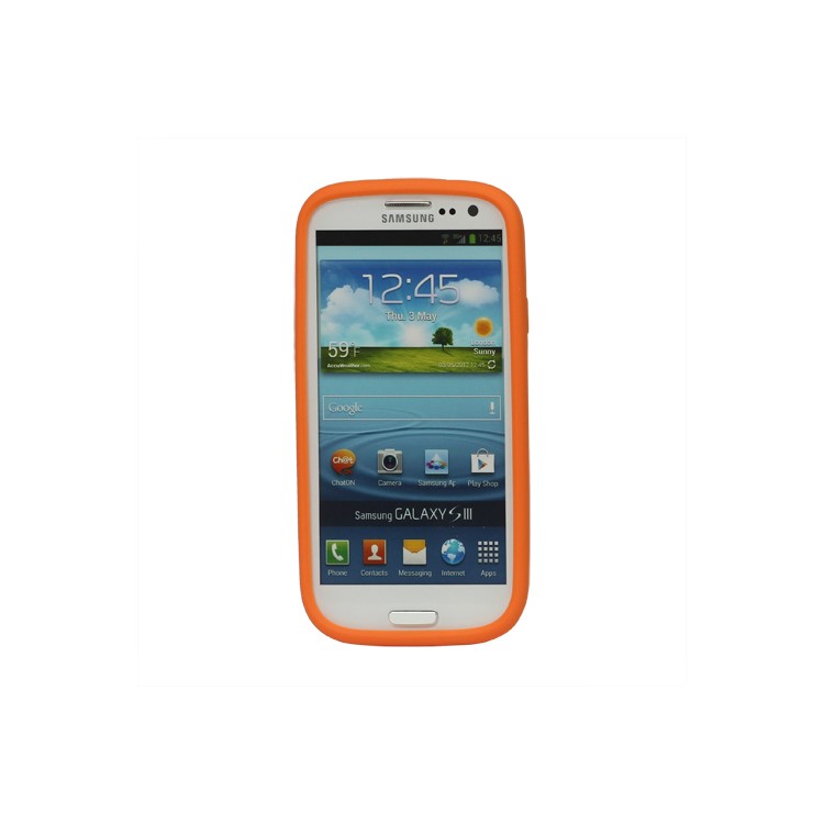 Building Block Silicone Case Cover for Samsung Galaxy S 3 / III I9300 I747 L710 T999 I535 R530 - Orange
