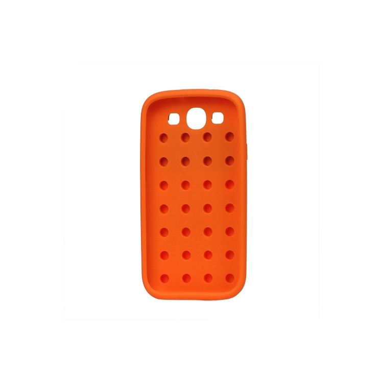 Building Block Silicone Case Cover for Samsung Galaxy S 3 / III I9300 I747 L710 T999 I535 R530 - Orange