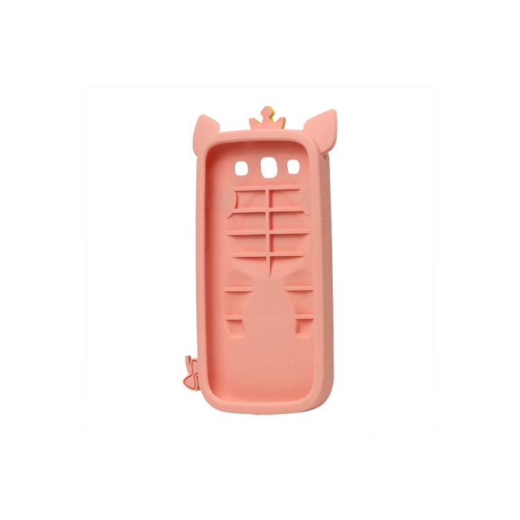 Cute Pig Silicone Back Case for Samsung Galaxy S 3 / III I9300 I747 L710 T999 I535 R530 - Pink
