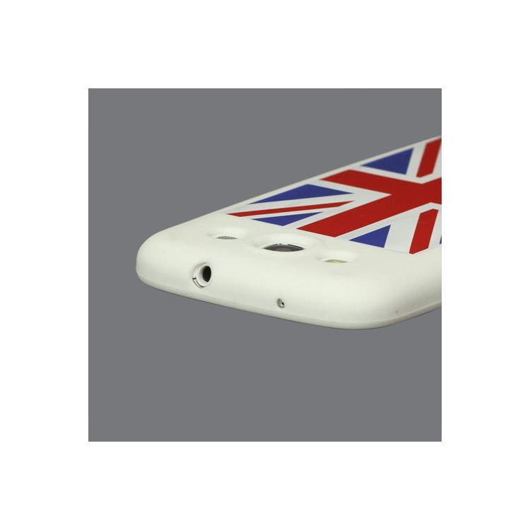 Union Jack Flag Silicone Case for Samsung Galaxy S 3 / III I9300 I747 L710 T999 I535 R530 - White