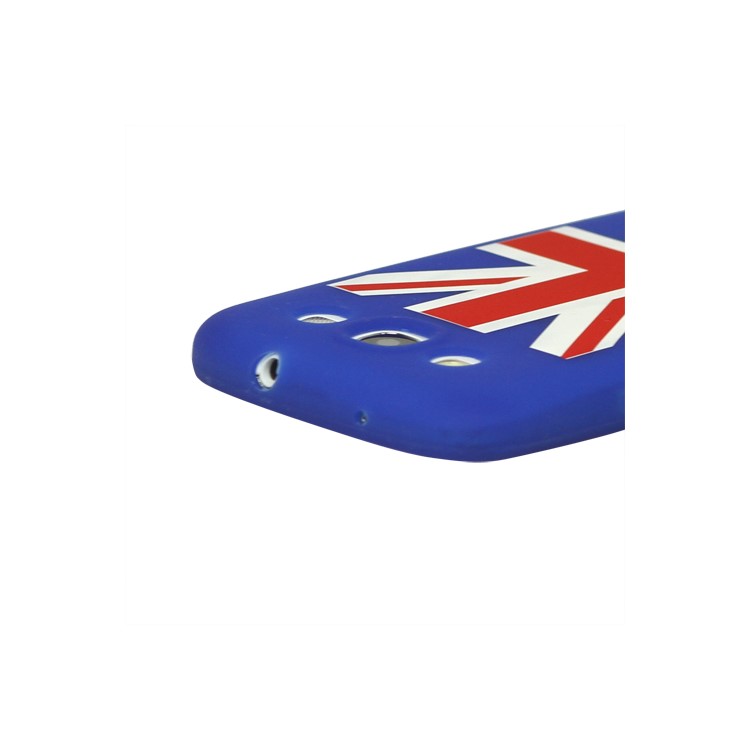 Union Jack Flag Silicone Case for Samsung Galaxy S 3 / III I9300 I747 L710 T999 I535 R530 - Blue
