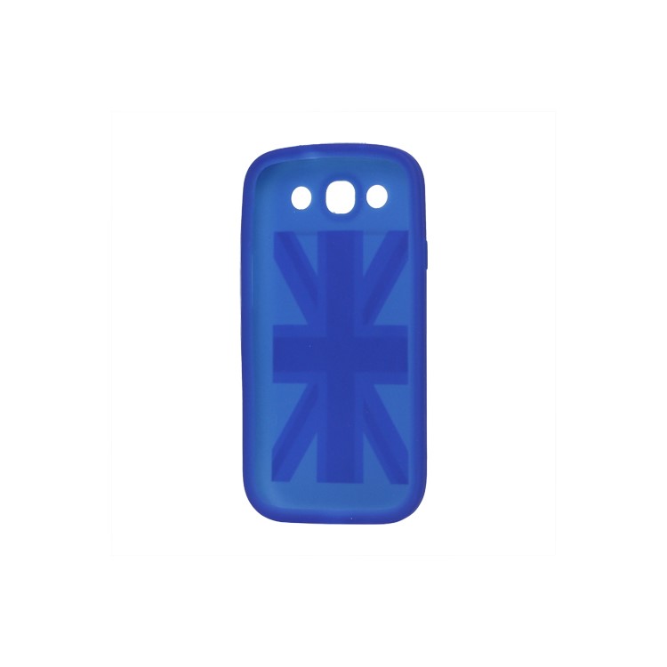 Union Jack Flag Silicone Case for Samsung Galaxy S 3 / III I9300 I747 L710 T999 I535 R530 - Blue