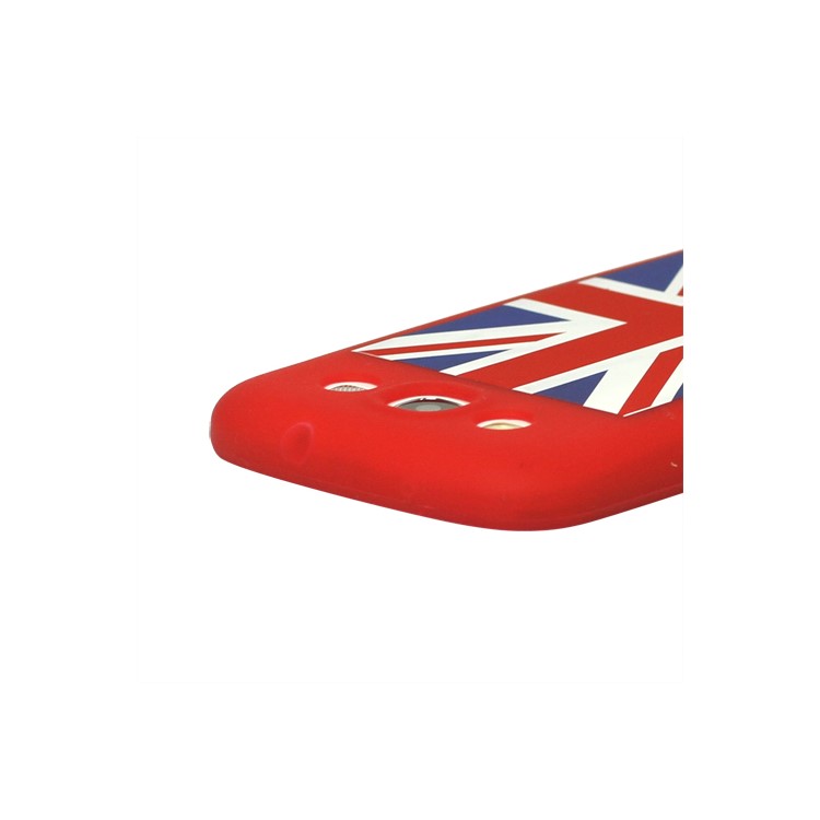 Union Jack Flag Silicone Case for Samsung Galaxy S 3 / III I9300 I747 L710 T999 I535 R530 - Red