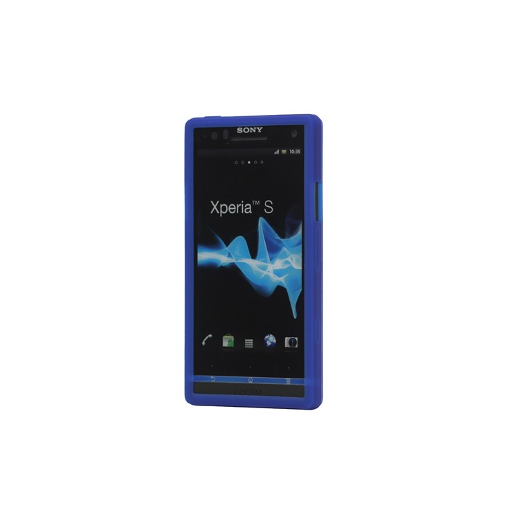 Sony Xperia S LT26i LT26a / Nozomi Silicone Skin Case Cover - Deep Blue