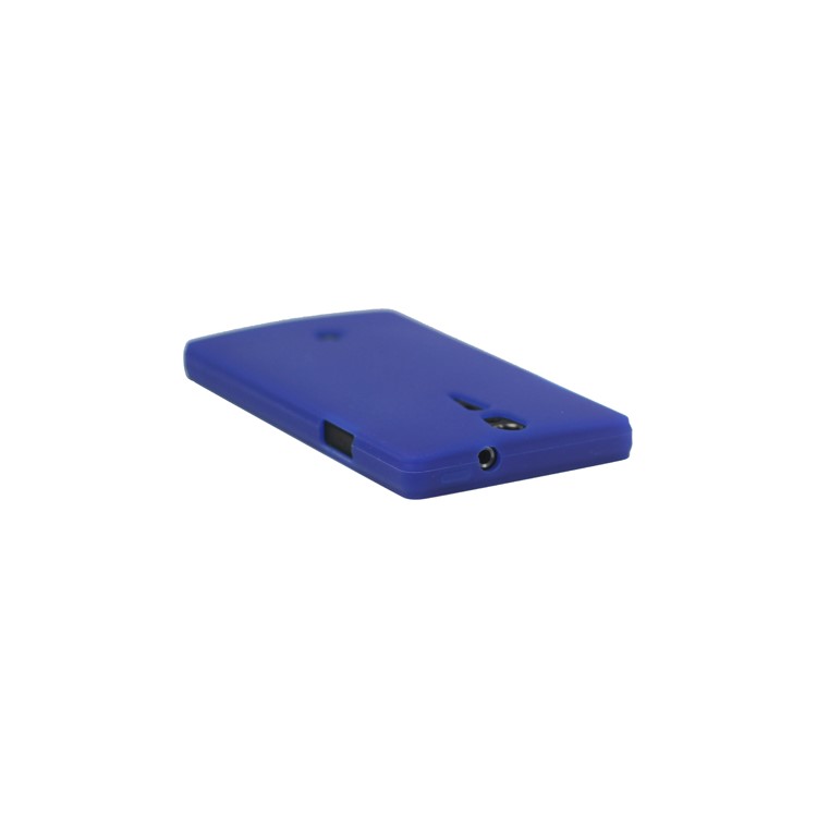 Sony Xperia S LT26i LT26a / Nozomi Silicone Skin Case Cover - Deep Blue