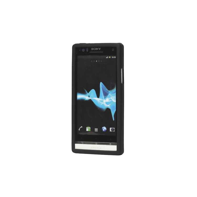 Silicone Skin Case Cover for Sony Xperia S LT26i LT26a / Nozomi - Black