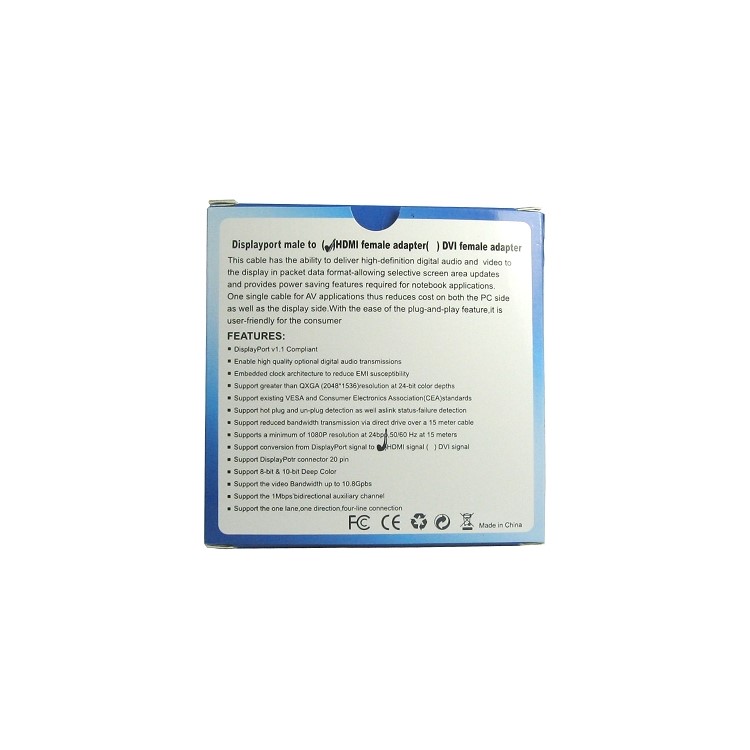 Displayport Male to HDMI female adapter