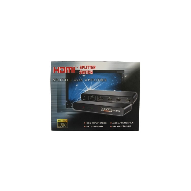 PCA-319, 4 ports HDMI Splitter with amplifier