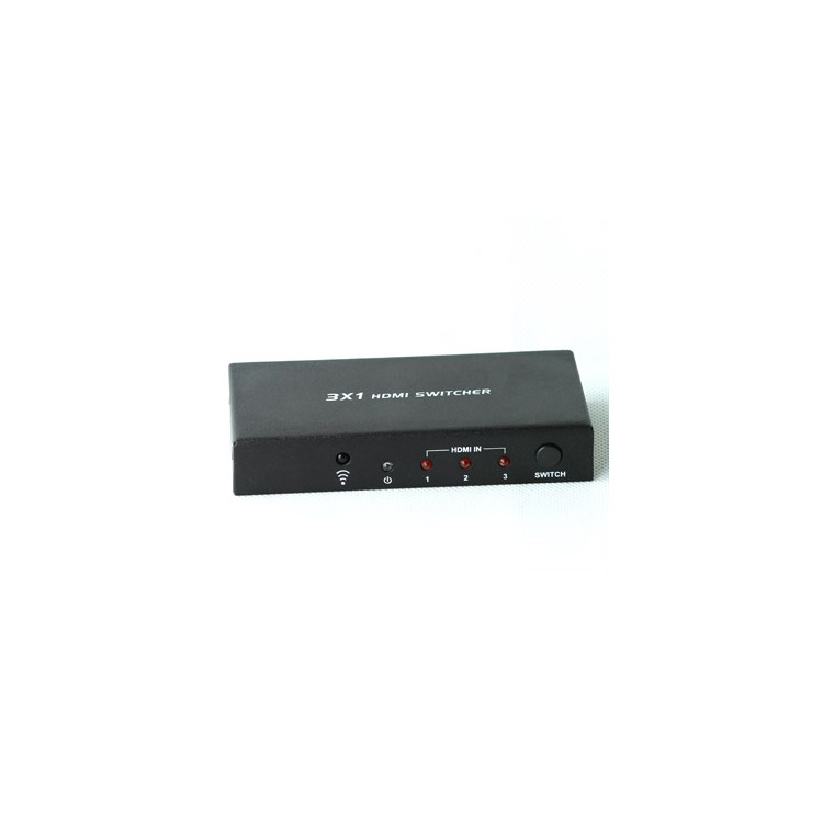 3x1 3 Port HDMI Switcher Selector with Remote ,Support 3D HDMI 1.3 and 1080P