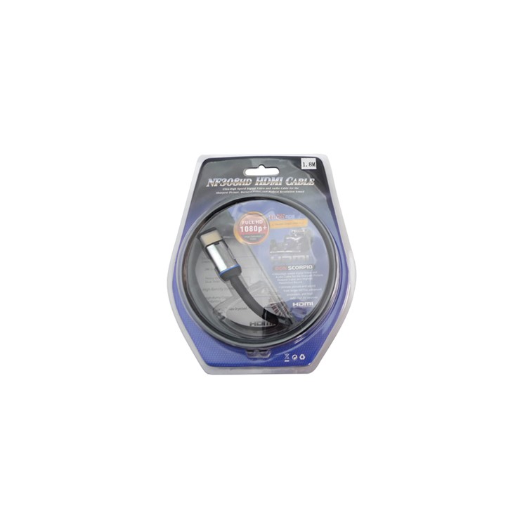 Full HD 1080P + Golden Plate V1.3 HDMI M to M Cable for PS3 Xbox 360 HDTV DVD etc, 6FT/1.8M