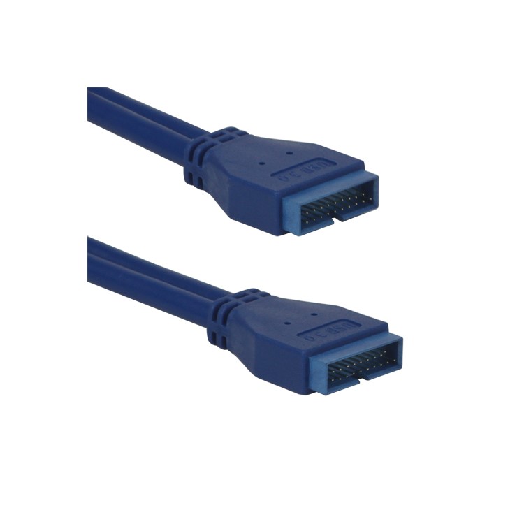 0.5M 2FT USB 3.0 Motherboard 20 pin Male Connector to 20pin Female Cable