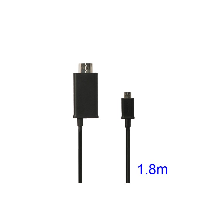 1.8M Micro USB to HDMI Smartphone HDTV MHL Adapter Cable for Samsung Galaxy S II / LTE / Nexus / Note, HTC One X / XL / EVO 3D / Flyer / Sensation / Amaze 4G