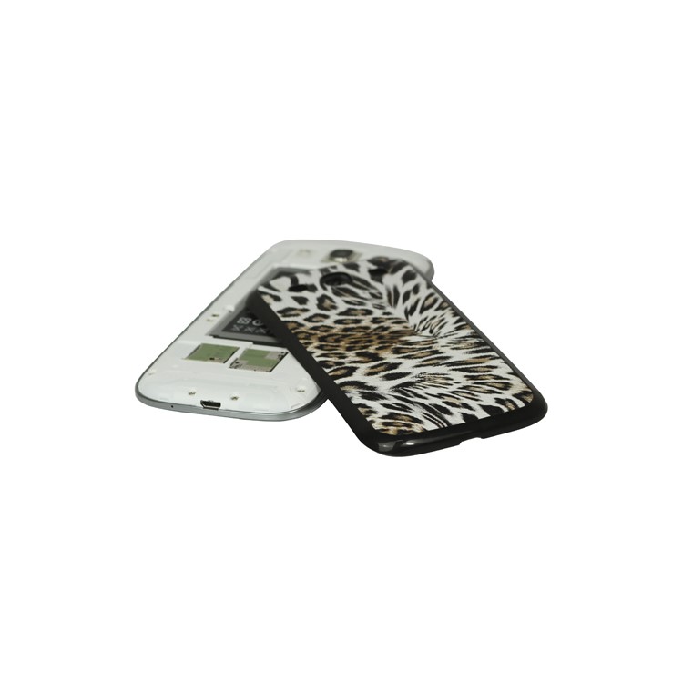 Leopard Back Cover Housing for Samsung i9300 Galaxy S iii - Black / Grey